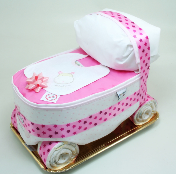 Immagine di Torta di Pannolini Carrozzina Rosa Limited Edition