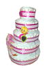 Immagine di Torta di Pannolini a Piani con Giochi Limited Edition Rosa