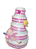 Immagine di Torta di Pannolini a Piani con Giochi Limited Edition Rosa